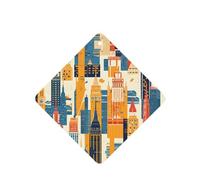 GGNKDL empire state building prints 6-piece Square car air freshener with hanging type car accessories