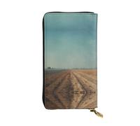 GGNKDL Empty fields printing Women's leather long handheld wallet large capacity credit card zipper bag