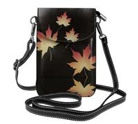 GGNKDL Falling maple leaves printing Crossbody bag, mobile phone bag, women's small wallet, a practical gift suitable for going out, exercising, and shopping