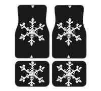 GGNKDL Falling Snowflakes Printing Car Floor mats with Anti Slip Front and Rear are Suitable for Cars, Trucks and SUV