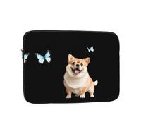 GGNKDL Fat Dog and Little Butterfly Pattern Shockproof Portable Laptop Sleeve Bag 10 inch for Men Women Business Travel, Office Daily Use