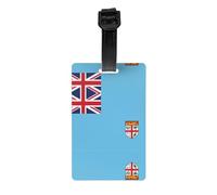 GGNKDL Fiji Flag Prints Luggage Tags and Travel Bag Tags are Suitable for Both Men and Women to Prevent Luggage