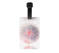 GGNKDL Fireworks Blooming in The Night Sky Prints Luggage Tags and Travel Bag Tags are Suitable for Both Men and Women to Prevent Luggage