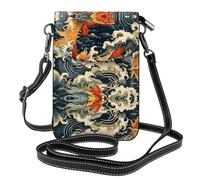 GGNKDL fish leap dragon gate printing Crossbody bag, mobile phone bag, women's small wallet, a practical gift suitable for going out, exercising, and shopping