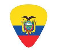 GGNKDL Flag of Ecuador Prints Guitar plectrum 12 pieces with three thickness plectrum combinations suitable for bass and ukulele