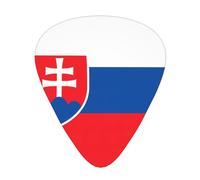 GGNKDL Flag of Slovakia Prints Guitar plectrum 12 pieces with three thickness plectrum combinations suitable for bass and ukulele