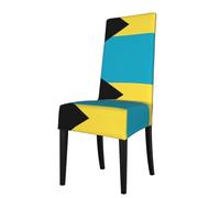 GGNKDL Flag of The Bahamas Prints Restaurant Chair Covers are Detachable, Super Elastic, and Washable, Suitable for Kitchens