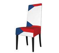 GGNKDL Flag of The Czech Republic Prints Restaurant Chair Covers are Detachable, Super Elastic, and Washable, Suitable for Kitchens