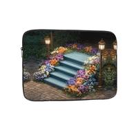 GGNKDL Flower Bed on The Steps Pattern Shockproof Portable Laptop Sleeve Bag 13 inch for Men Women Business Travel, Office Daily Use