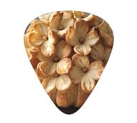 GGNKDL Flower Bread Prints Guitar plectrum 12 pieces with three thickness plectrum combinations suitable for bass and ukulele