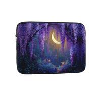 GGNKDL Flowering Vines Under The Moon Pattern Shockproof Portable Laptop Sleeve Bag 17 inch for Men Women Business Travel, Office Daily Use
