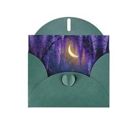 GGNKDL Flowering Vines Under The Moon Prints Greeting Card - High-End Pearlescent Paper With Dazzling Sparkling Effect