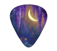 GGNKDL Flowering vines under the moon Prints Guitar plectrum 12 pieces with three thickness plectrum combinations suitable for bass and ukulele