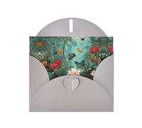 GGNKDL Flowers In The Rainforest Prints Greeting Card - High-End Pearlescent Paper With Dazzling Sparkling Effect