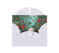 GGNKDL Flowers In The Rainforest Prints Greeting Card - High-End Pearlescent Paper With Dazzling Sparkling Effect