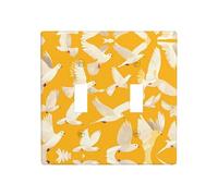 GGNKDL flying dove printing Switch cover decorative wall panel suitable for residential and commercial areas 4.5x4.5 In