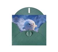 GGNKDL Flying Snowball Prints Greeting Card - High-End Pearlescent Paper With Dazzling Sparkling Effect