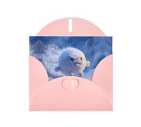 GGNKDL Flying Snowball Prints Greeting Card - High-End Pearlescent Paper With Dazzling Sparkling Effect