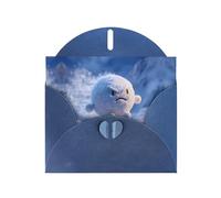 GGNKDL Flying Snowball Prints Greeting Card - High-End Pearlescent Paper With Dazzling Sparkling Effect