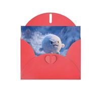 GGNKDL Flying Snowball Prints Greeting Card - High-End Pearlescent Paper With Dazzling Sparkling Effect
