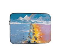 GGNKDL Footprints on The Rainbow Pattern Shockproof Portable Laptop Sleeve Bag 12 inch for Men Women Business Travel, Office Daily Use