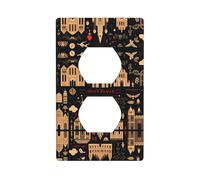 GGNKDL fortress printing Dual socket wall panel household power cover durable for decorative sockets and switches
