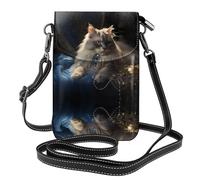 GGNKDL Fortune Cat printing Crossbody bag, mobile phone bag, women's small wallet, a practical gift suitable for going out, exercising, and shopping