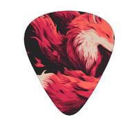 GGNKDL Fox in the Maple Leaves Prints Guitar plectrum 12 pieces with three thickness plectrum combinations suitable for bass and ukulele