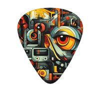 GGNKDL freak Prints Guitar plectrum 12 pieces with three thickness plectrum combinations suitable for bass and ukulele