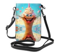 GGNKDL frozen yogurt printing Crossbody bag, mobile phone bag, women's small wallet, a practical gift suitable for going out, exercising, and shopping