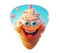 GGNKDL frozen yogurt Prints Guitar plectrum 12 pieces with three thickness plectrum combinations suitable for bass and ukulele
