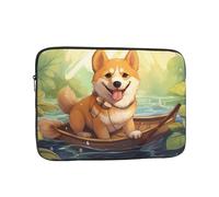 GGNKDL Funny Shiba Inu Pattern Shockproof Portable Laptop Sleeve Bag 15 inch for Men Women Business Travel, Office Daily Use