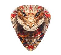 GGNKDL Geometric Rattlesnake Prints Guitar plectrum 12 pieces with three thickness plectrum combinations suitable for bass and ukulele