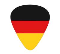 GGNKDL German flag Prints Guitar plectrum 12 pieces with three thickness plectrum combinations suitable for bass and ukulele