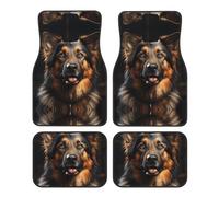GGNKDL German Shepherd Printing Car Floor mats with Anti Slip Front and Rear are Suitable for Cars, Trucks and SUV