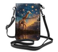 GGNKDL Giraffe chasing stars printing Crossbody bag, mobile phone bag, women's small wallet, a practical gift suitable for going out, exercising, and shopping