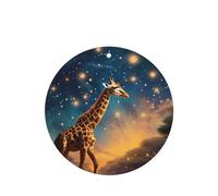 GGNKDL Giraffe chasing stars prints 6-piece Round Shape car air freshener with hanging type car accessories