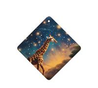 GGNKDL Giraffe chasing stars prints 6-piece Square car air freshener with hanging type car accessories