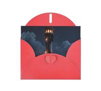 GGNKDL Glowing Towers Prints Greeting Card - High-End Pearlescent Paper With Dazzling Sparkling Effect