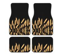 GGNKDL Golden Wheat Ears Printing Car Floor mats with Anti Slip Front and Rear are Suitable for Cars, Trucks and SUV