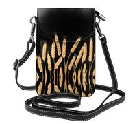 GGNKDL Golden wheat ears printing Crossbody bag, mobile phone bag, women's small wallet, a practical gift suitable for going out, exercising, and shopping