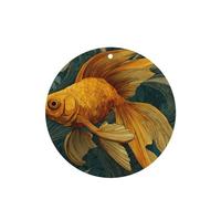 GGNKDL Goldfish in the vortex prints 6-piece Round Shape car air freshener with hanging type car accessories