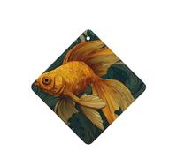 GGNKDL Goldfish in the vortex prints 6-piece Square car air freshener with hanging type car accessories