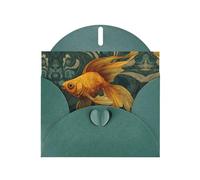GGNKDL Goldfish In The Vortex Prints Greeting Card - High-End Pearlescent Paper With Dazzling Sparkling Effect