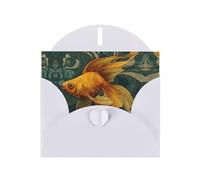 GGNKDL Goldfish In The Vortex Prints Greeting Card - High-End Pearlescent Paper With Dazzling Sparkling Effect
