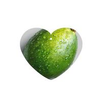 GGNKDL Green Mango prints 6-piece Heart Shape car air freshener with hanging type car accessories