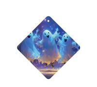 GGNKDL Happy dancing ghost prints 6-piece Square car air freshener with hanging type car accessories