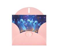 GGNKDL Happy Dancing Ghost Prints Greeting Card - High-End Pearlescent Paper With Dazzling Sparkling Effect