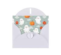 GGNKDL Happy Ghost Prints Greeting Card - High-End Pearlescent Paper With Dazzling Sparkling Effect