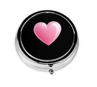 GGNKDL Heart Moved for You Prints Round Mini Pill Box with 3 compartments for Pill Storage and Portable Travel